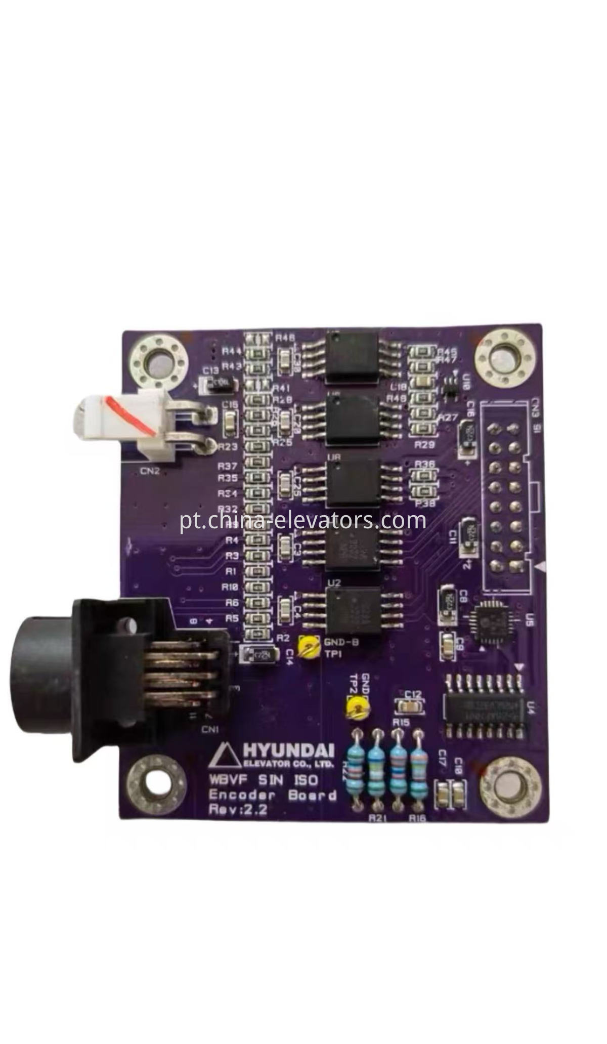Hyundai Elevator PCB ASSY WBVF SIN ISO / Encoder Board Rev:2.2 / purple